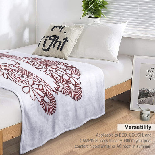 Picaflor Red Flowers Day of Dead Picaflor Clothing Shrink-resistant Throw Blanket