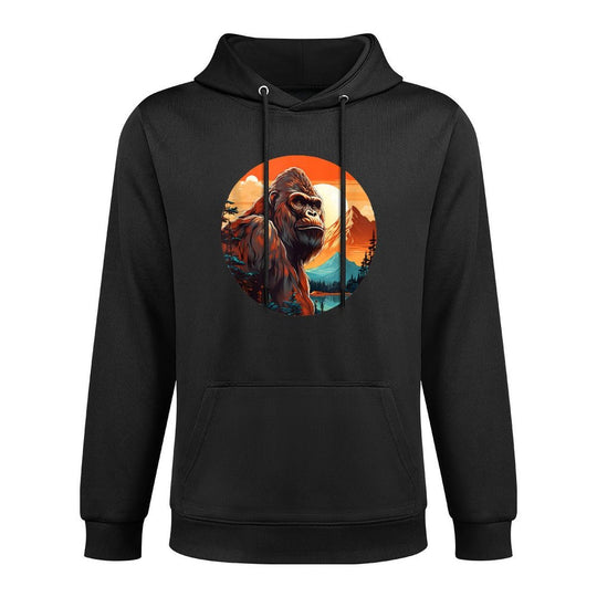Gorilla Landscape Colorful Mountains Animal Print Art Customizable Surface Hoodie