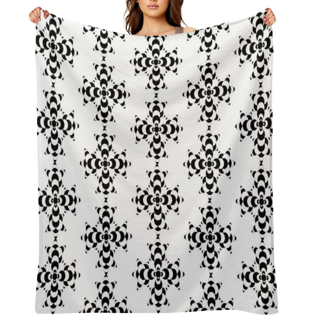 Fractal Molecule Crop Circle Quick-dry Throw Blanket