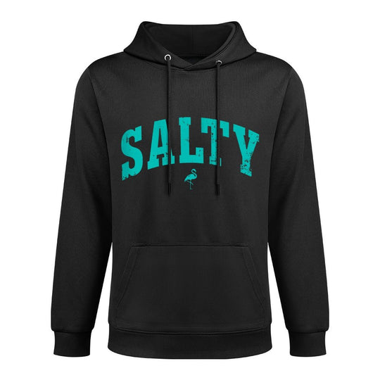 Womens Salty Ocean Flamingo Life Coastal Summer Beach Girl Trendy Cotton-Polyester Blend Hoodie