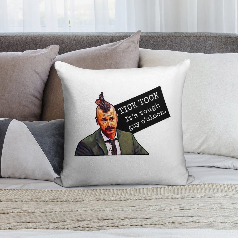 Tick Tock, It's Tough Guy O'clock - Mike Wozniak Soft Warmth Comfort Throw Pillow