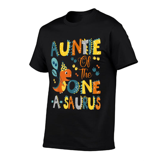 Dinosaur T-Rex 1St Birthday Matching Family Auntie Of The One-A-Saurus 1St Birthday Dinosaur Party Unisex-Kids Black Small Class Comfortable T-Shirt