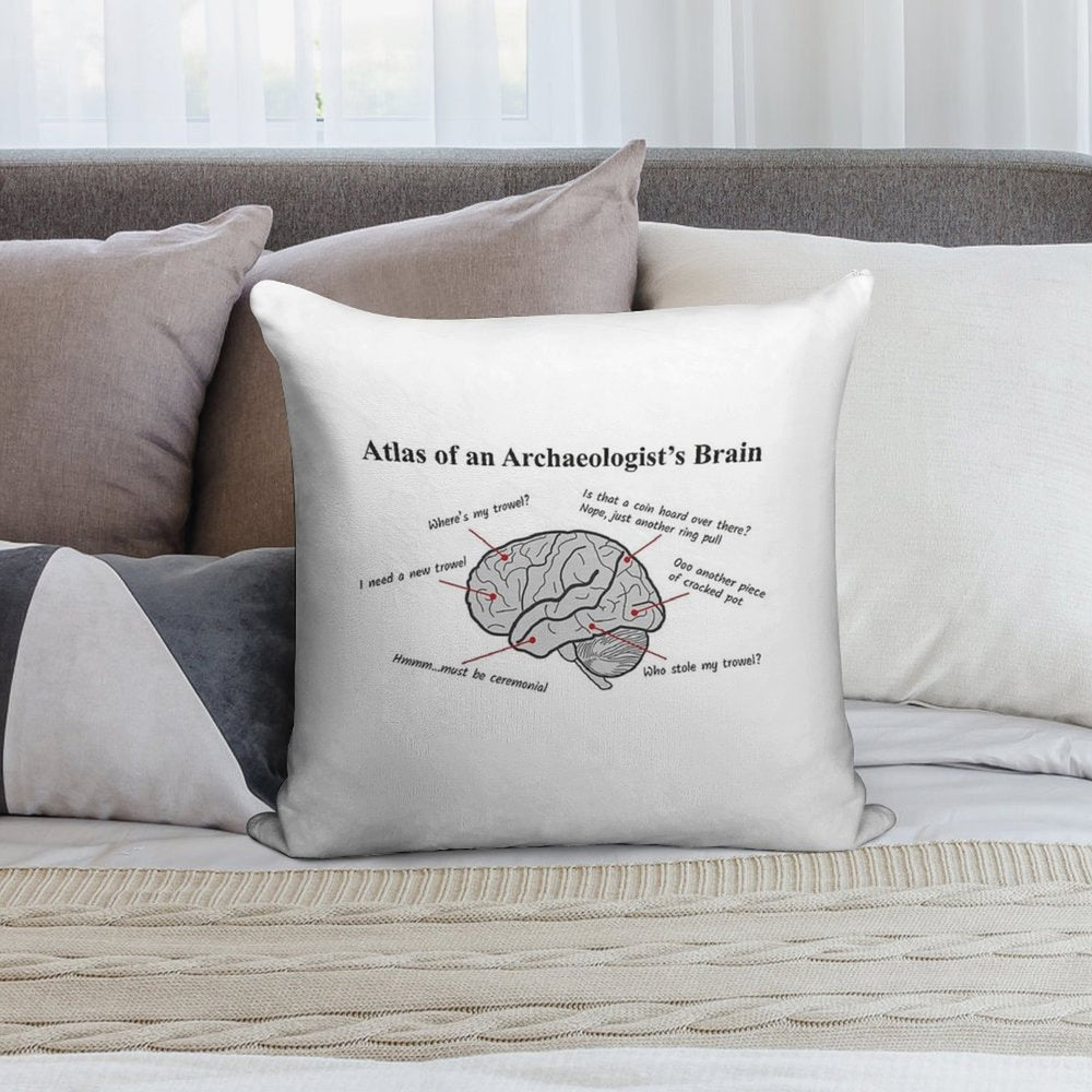 Atlas of An Archaeologists Brain Soft Luxury Feel Throw Pillow