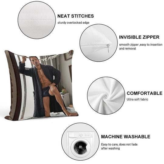 Sebastian Stan Soft Warmth Comfort Throw Pillow