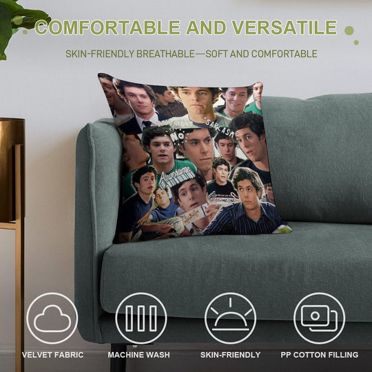 Seth Cohen Collage Soft Hidden Zipper Throw Pillow