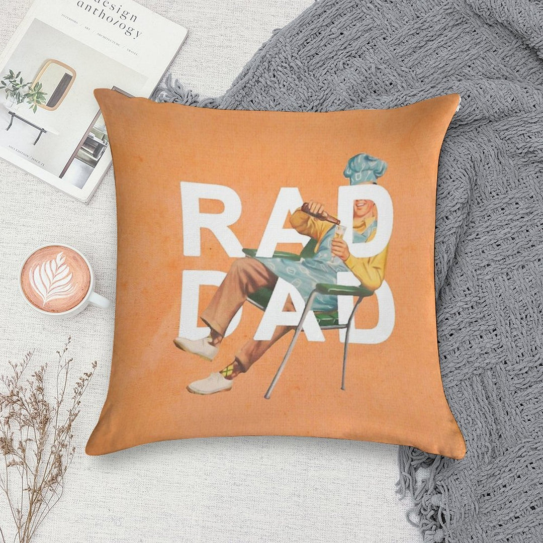 Rad Dad Soft Reinforced Edging Throw Pillow