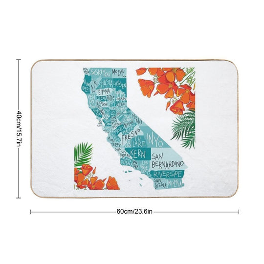 Beauty California  Repositionable Bath Mat
