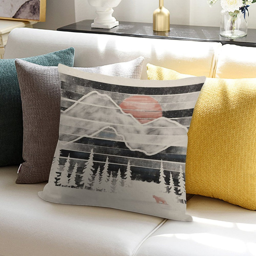 Mountain Lion at Midnight... Soft Home Decor Throw Pillow