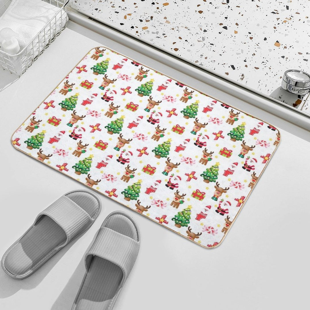 Merry Christmas Seamless PNG  Odorless Bath Mat