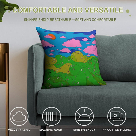 Miss Mountains Soft Home Decor Throw Pillow