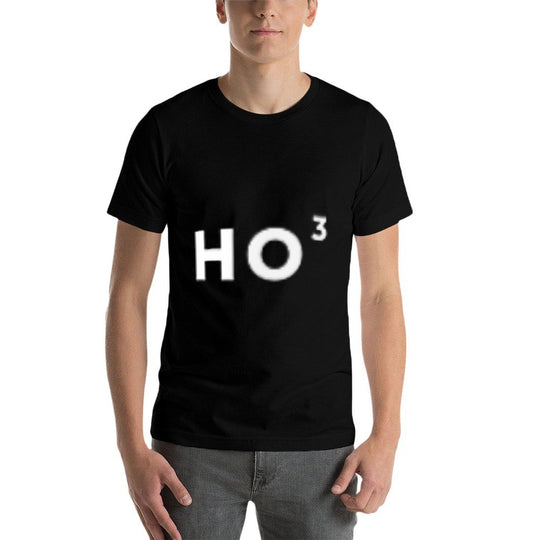 Ho3 Subtle Ho Squared Christmas Minimal Funny Math Simple  Oversized Silhouette T-Shirt