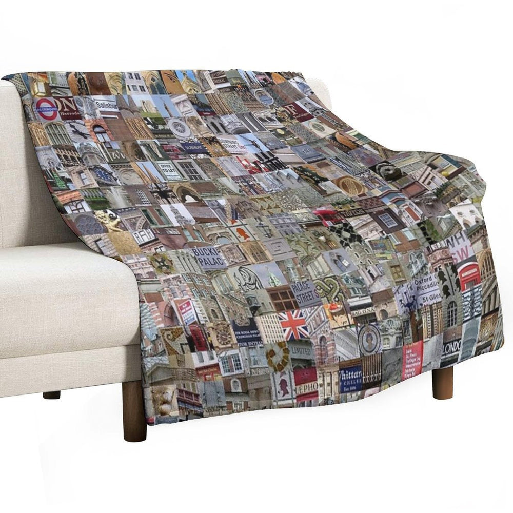 London, England Anti-pilling Throw Blanket
