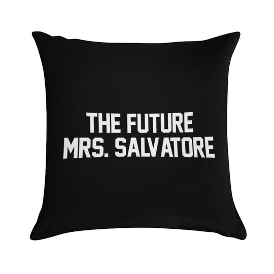 The Future Mrs. Salvatore-- White Soft Bedroom Essential Throw Pillow