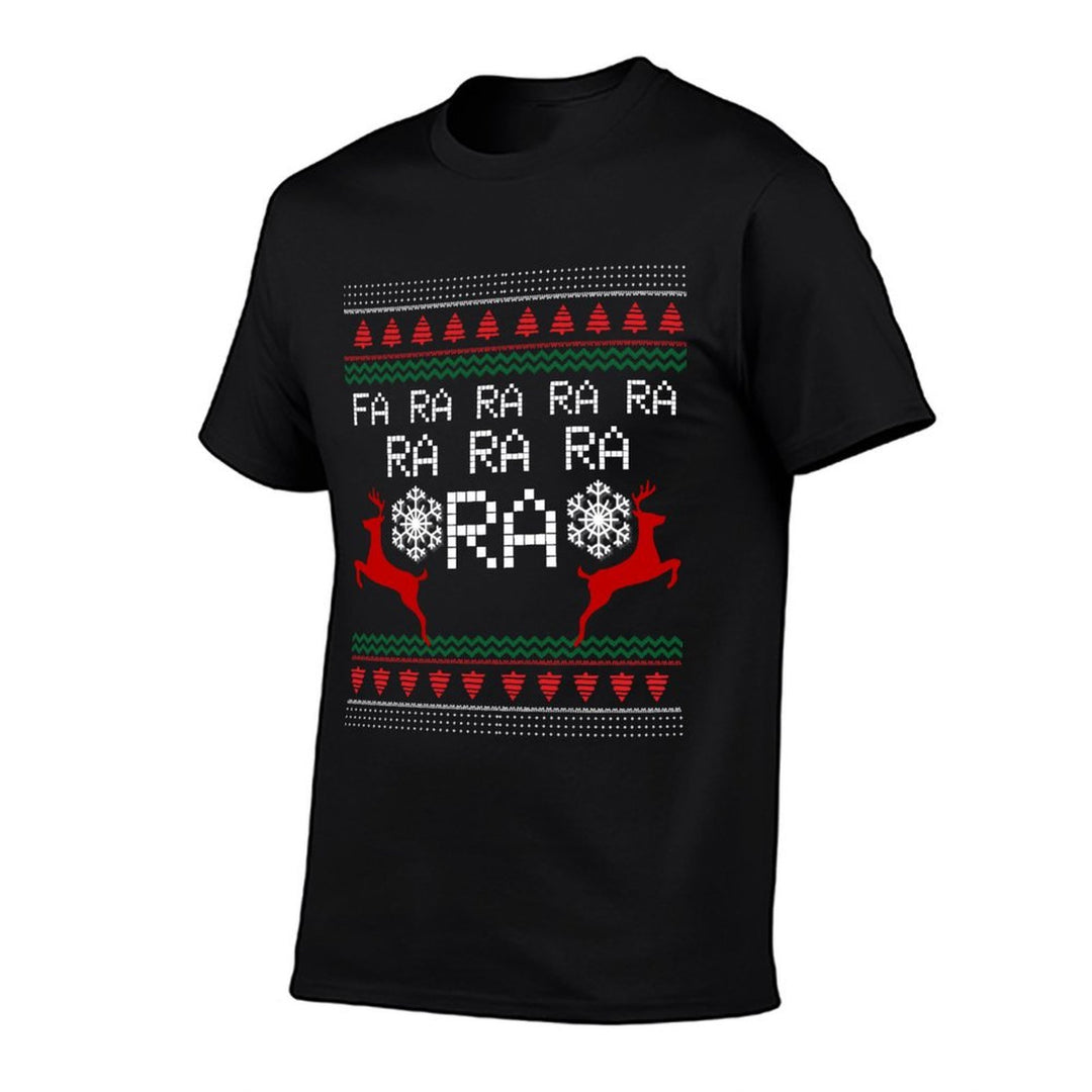 FA RA RA RA RA CHRISTMAS SWEATER T SHIRT-LONG SLEEVE SHIRT  High-quality Stitching T-Shirt