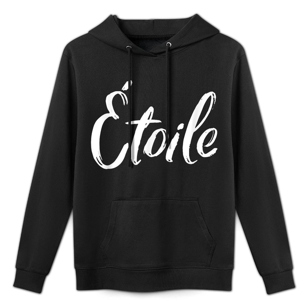 Etoile - French Word Printed Minimalist Christmas Layering Staple Hoodie