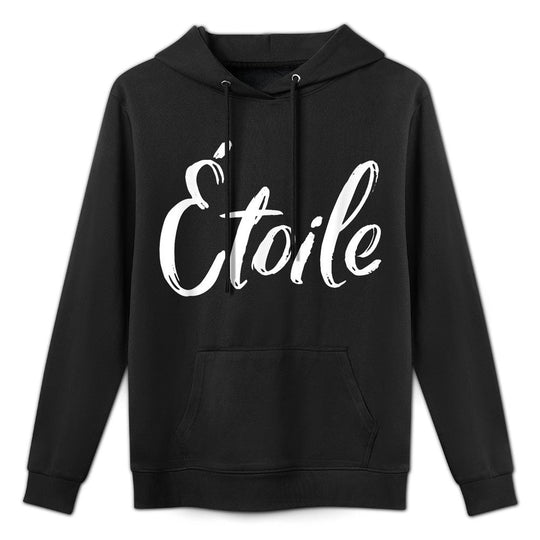 Etoile - French Word Printed Minimalist Christmas Layering Staple Hoodie