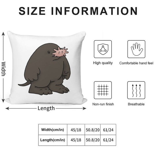 Star Nosed Mole Soft Skin-Friendly Throw Pillow