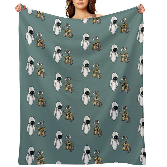 Walle And Eve All-season Throw Blanket
