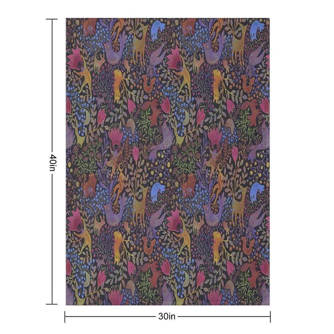 Jewel Tone Design in Dark Background Gift-ready Throw Blanket