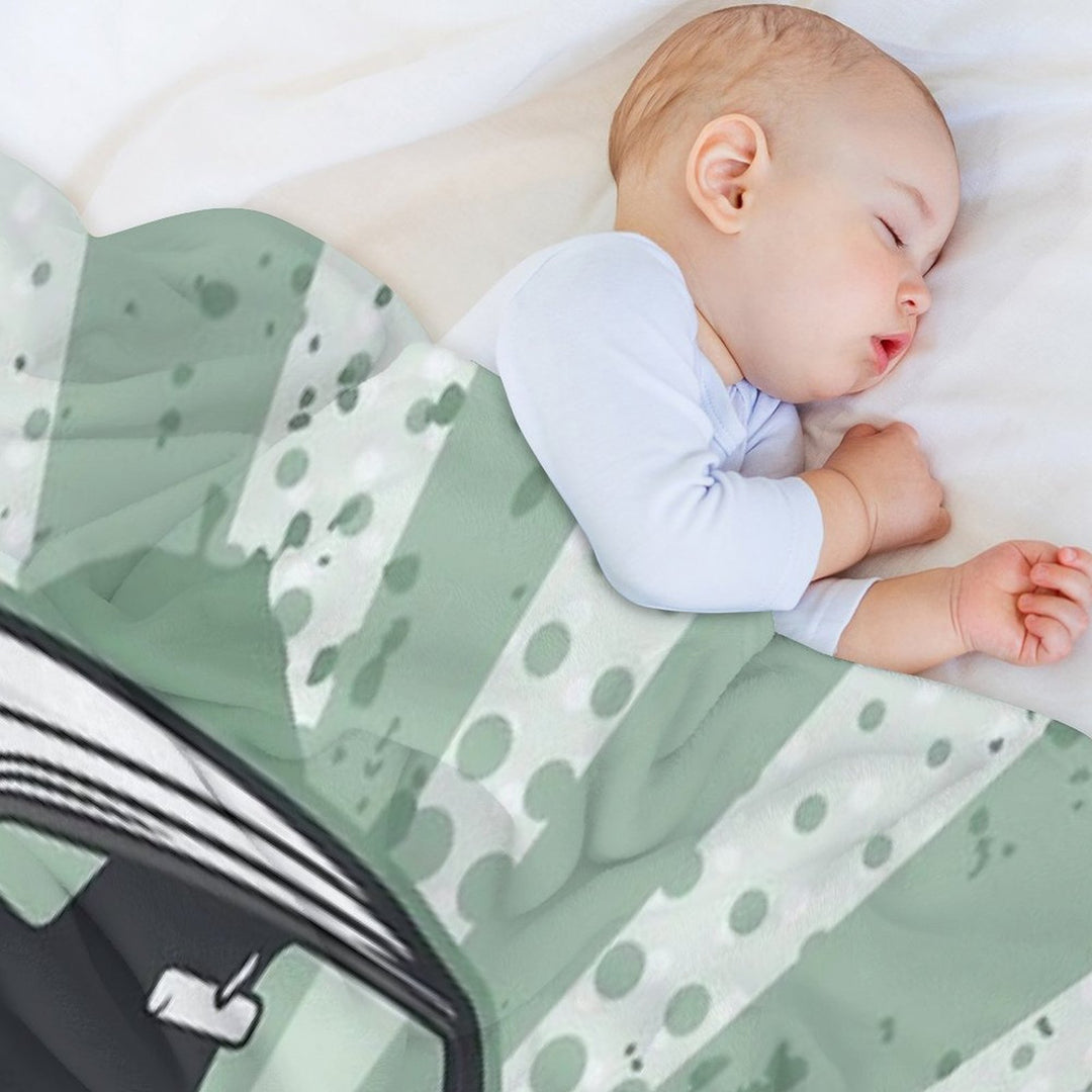 Emerald Green Nissan Figaro Versatility Throw Blanket