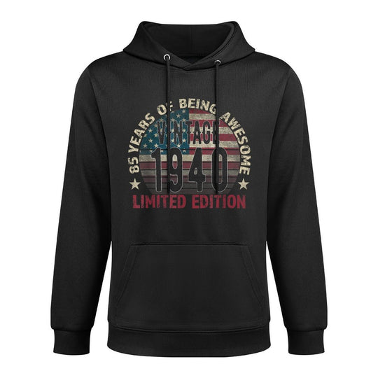 85th Birthday Gift Men Vintage Born 1940 Turning 85 Year Old Relaxed Fit Hoodie