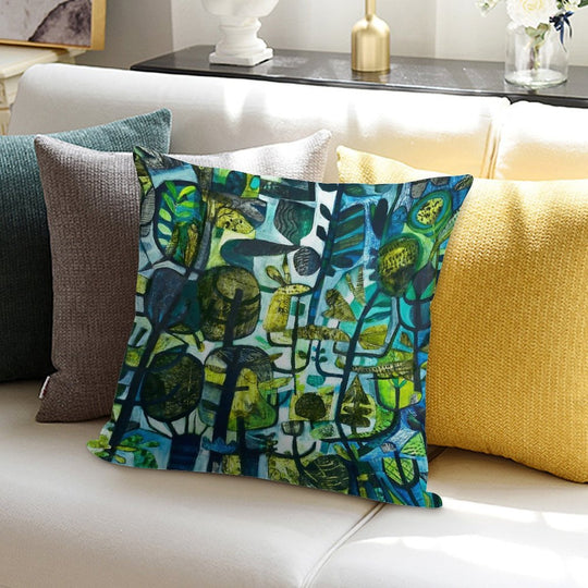 Emerald Forest Soft Reinforced Edging Throw Pillow