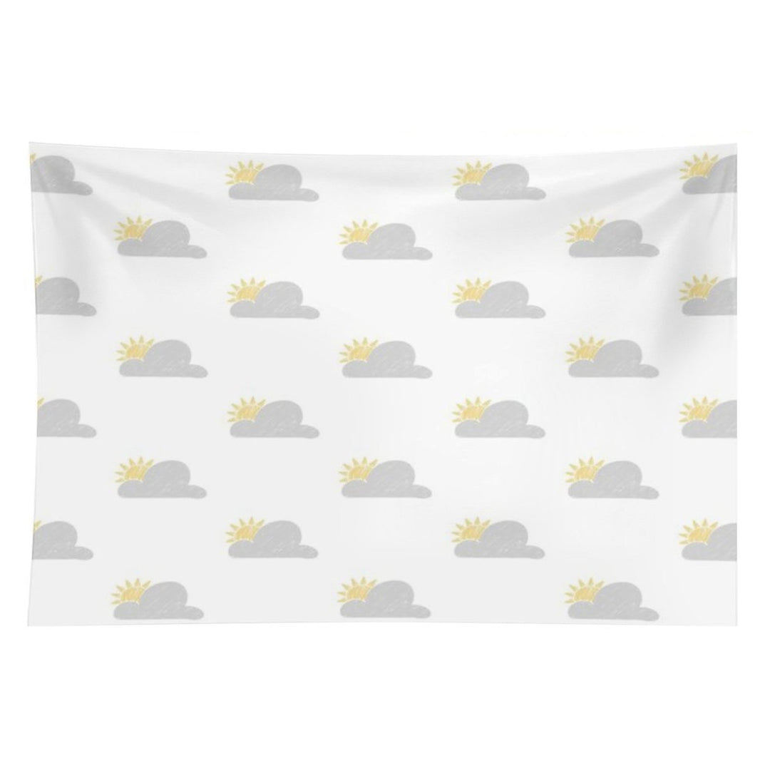 Sunny Grey Skies Sketch  Pattern Tapestry