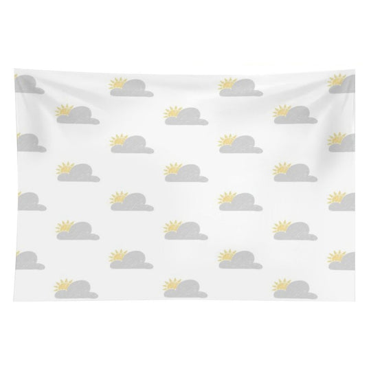 Sunny Grey Skies Sketch  Pattern Tapestry