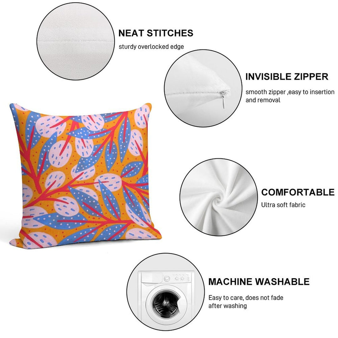 Gold Sky in The Forest Soft Durable Construction Throw Pillow