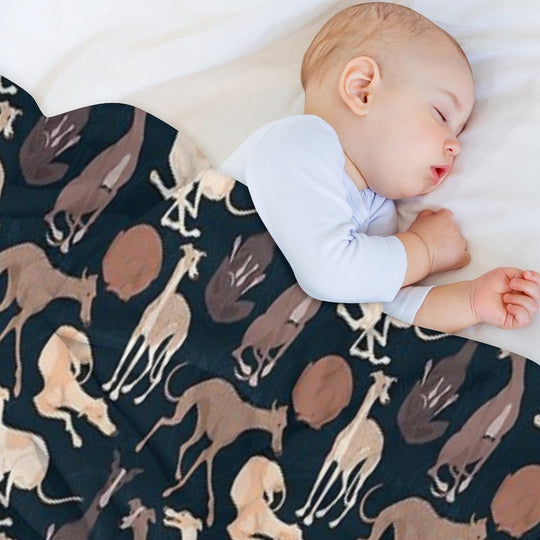 Whippet Good - Dark Eco-conscious Throw Blanket