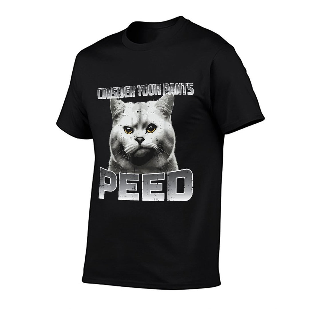 Funny Cat Consider Your Pants Peed Silly Meme Men Women Kids  Rolled Sleeves T-Shirt