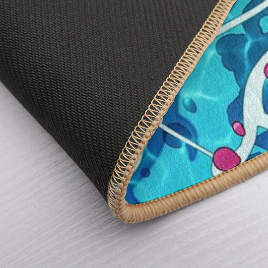 Red Roses And Petals in The Water  Non-Slip Bath Mat