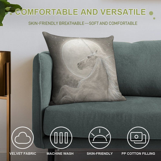 The Unicorn Soft Style Accent Throw Pillow