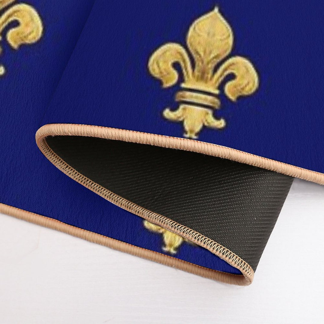 Royal Fleur De Lys Blue  Absorbent Bath Mat