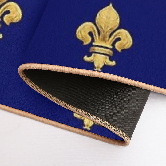 Royal Fleur De Lys Blue  Absorbent Bath Mat