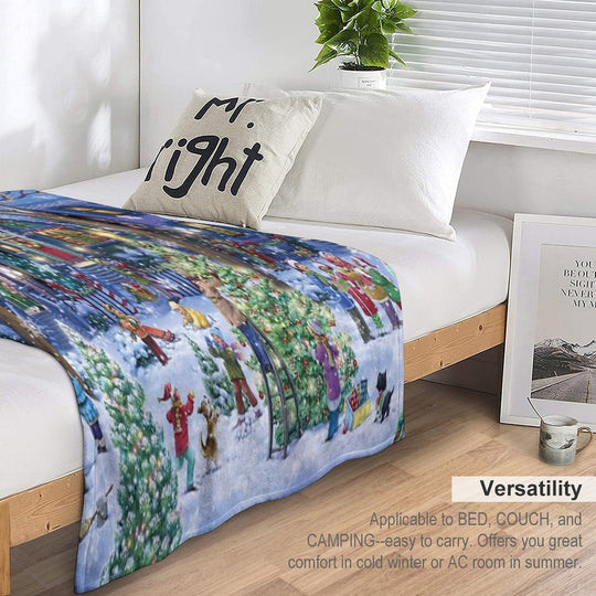 Decorating for Christmas All-season Throw Blanket