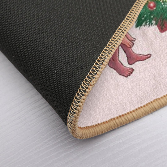 Gay Christmas Hunks  Repositionable Bath Mat