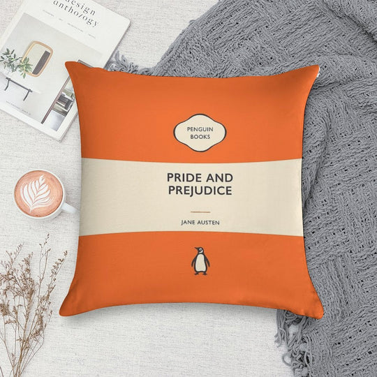 Pride And Prejudice Jane Austen Penguin Book Cover Soft Luxury Feel Throw Pillow