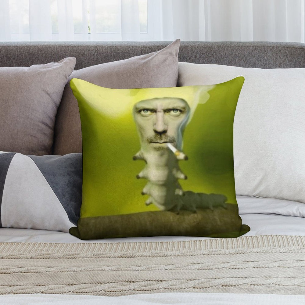 House Caterpillar Meme Soft Washable Throw Pillow