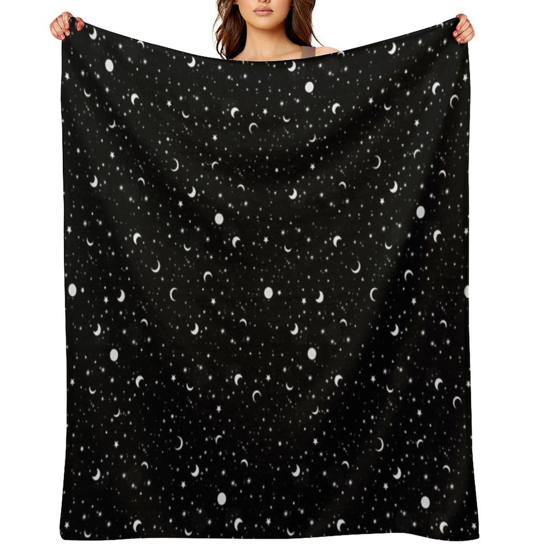 Black Universe Versatility Throw Blanket