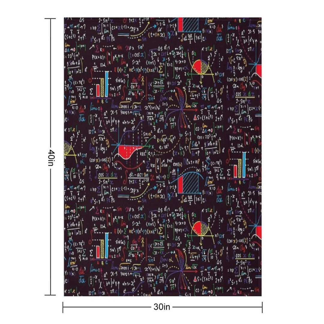 Colorful Math Formulas Versatility Throw Blanket