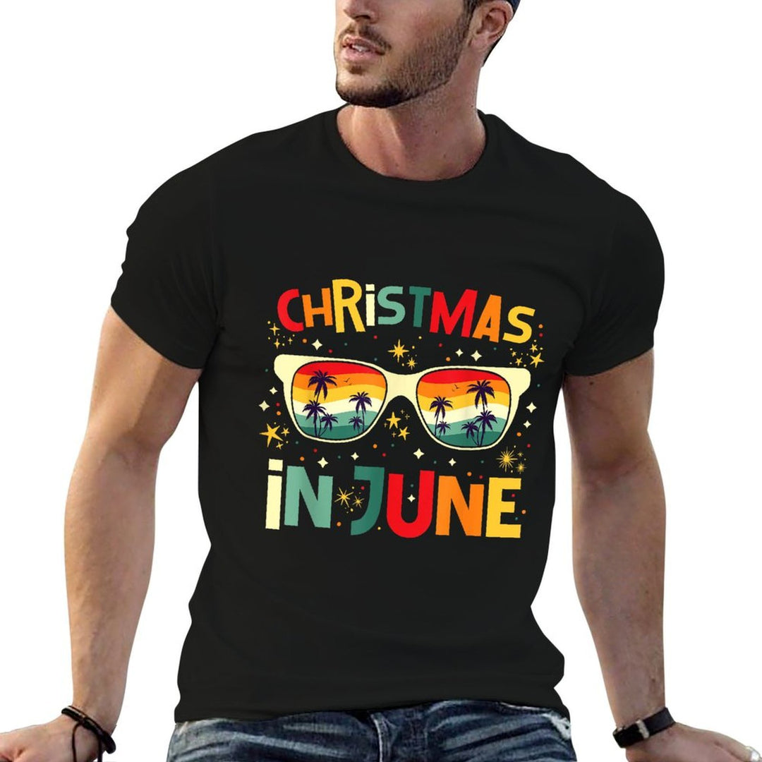 Funny Christmas In June Summer Vacation Beach Party Xmas  Slim-fit Cut T-Shirt