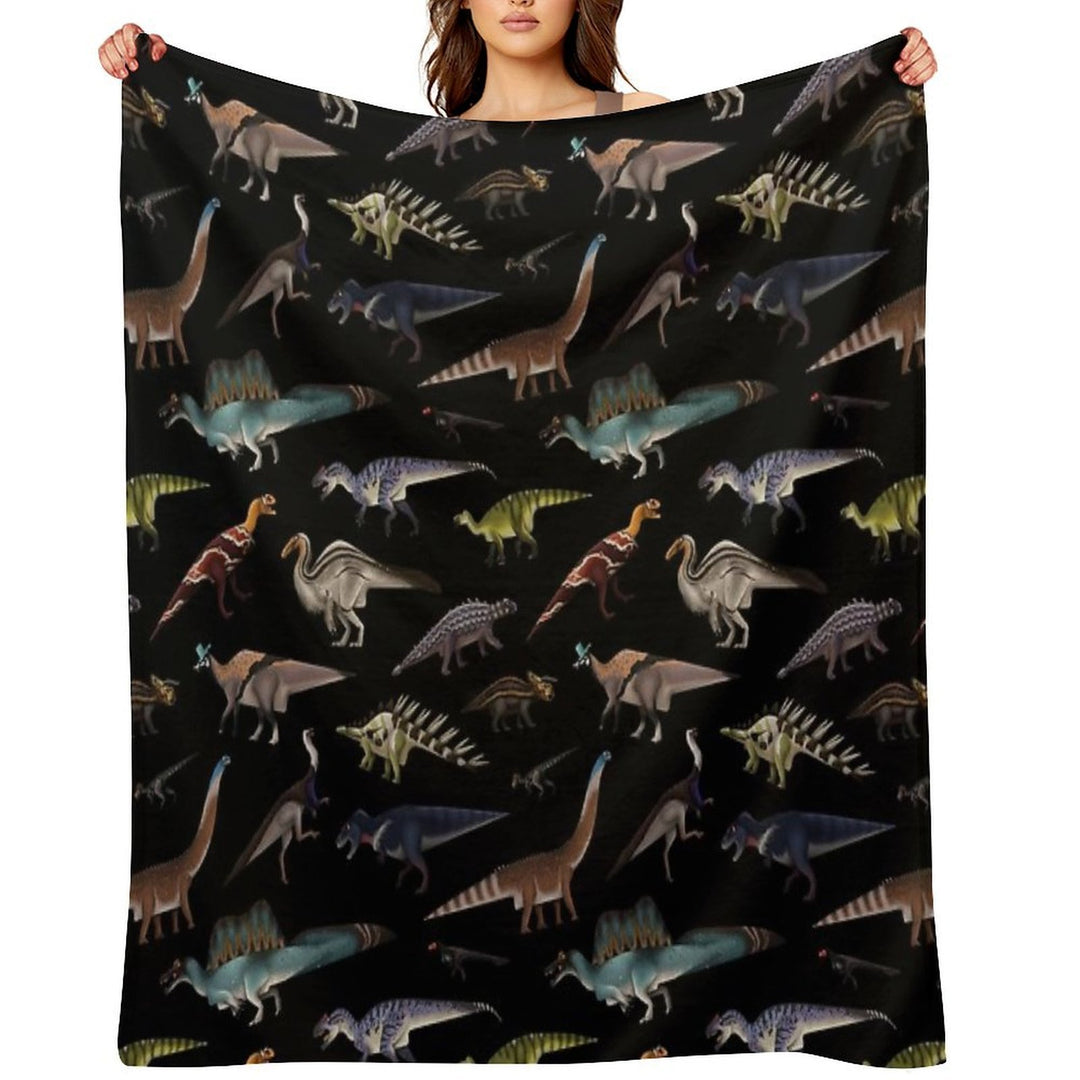 Dinosaurs Shrink-resistant Throw Blanket