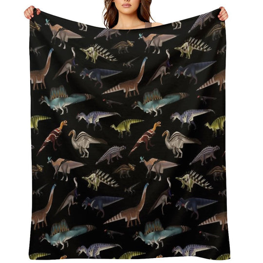 Dinosaurs Shrink-resistant Throw Blanket