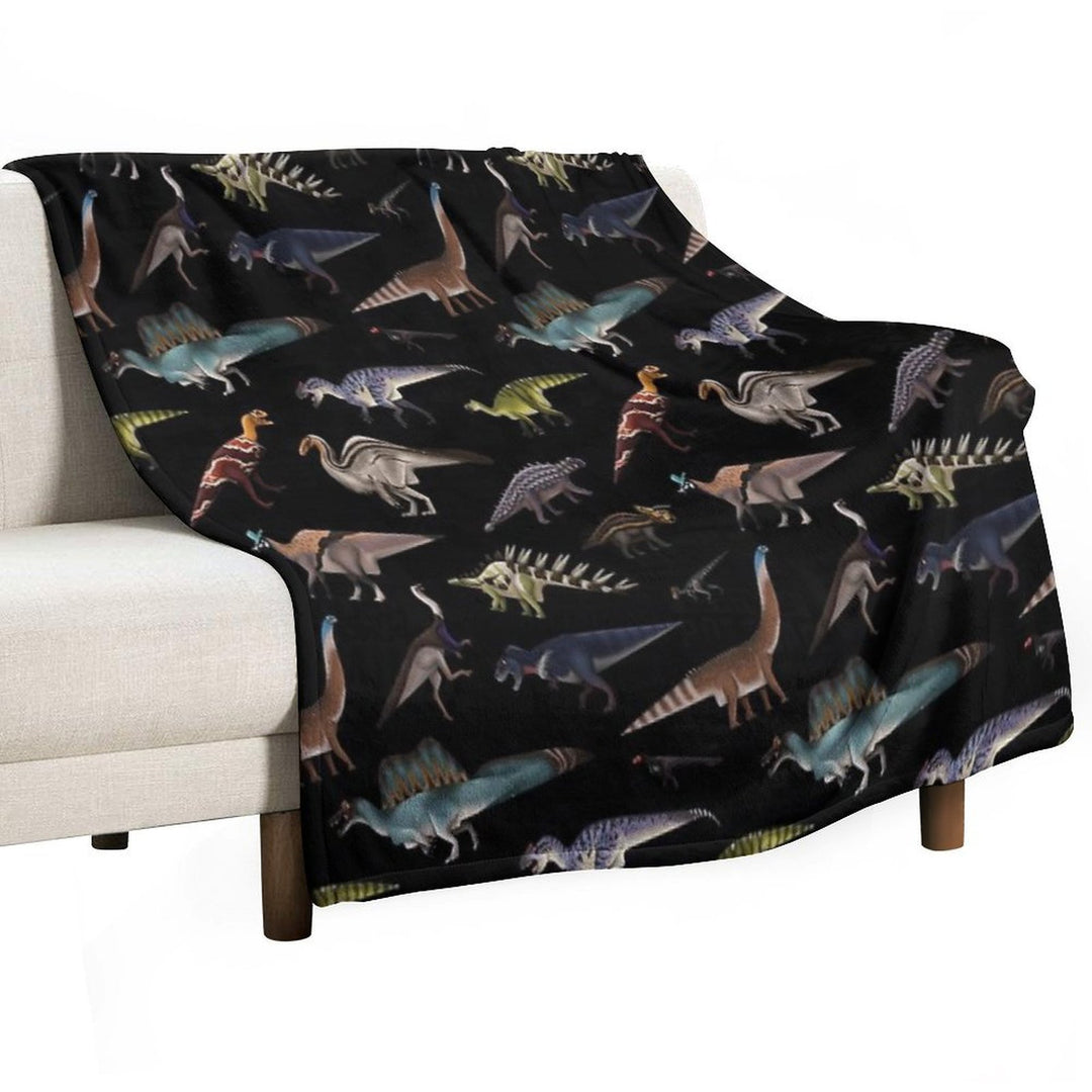 Dinosaurs Shrink-resistant Throw Blanket