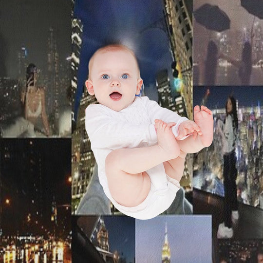 City Night Life Aesthetic Collage Premium Throw Blanket