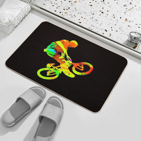 Mountain Bike Cyclist Bike  Multi-Purpose Bath Mat