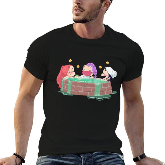 Kpop Demon Hunters Mira Rumi  Zoey Relaxing in Hot Tub Premium  Lightweight T-Shirt
