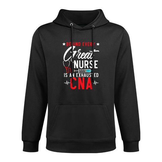 Certified Nursing Assistant CNA SteMi Apparel Black Unisex-Adults Modern Nurse Small Adjustable Hood Hoodie