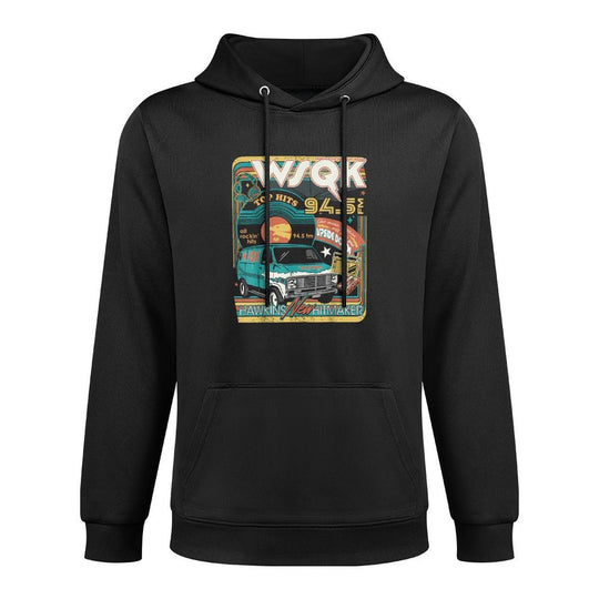 Stranger Things Season 5 WSQK Hawkins New Hitmaker Retro Moisture-Wicking Hoodie
